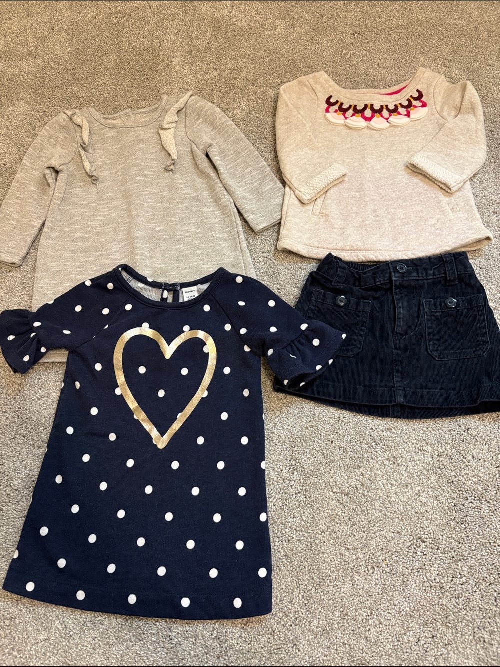 Old Navy/Gymboree/Oshgosh infant girls dress/top/skirt lot 12-18 months